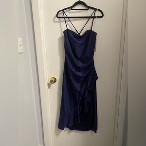 Emerald Sundae | Womens/Juniors Large | Navy | Slit | Ruffle | Stretch | NWT